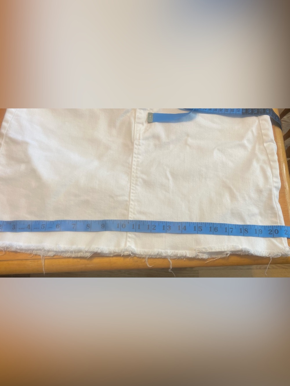 J. Crew White Denim Mini Skirt with Raw Hem - Picture 10 of 12